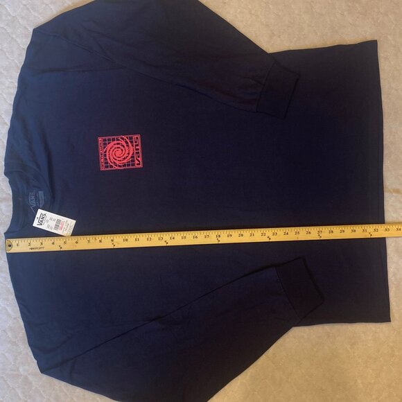 Vans Men's XX-Large "Logo Space" Long Sleeve T-Shirt Dark Blue - Picture 7 of 12